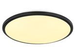 GLOBO LIGHTING Deckenleuchte "XANDER", schwarz matt, Ø 35cm H: 5,5cm, 1 Stk., Leuchten, Deckenlampe Wohnzimmer-Leuchte Schlafzimmer-Leuchte Flur Küche, Deckenleuchte