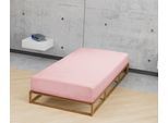 Spannbettlaken BIBERNA "Biber in Gr. 90x200, 140x200 oder 180x200 cm", rosa (altrosa), L:200cm, Biber, Obermaterial: 100% Baumwolle, Bettlaken, Spannbettlaken, aus Baumwolle, für Matratzen bis 22 cm Höhe, Winter, Bettlaken