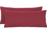 Kissenbezug BIBERNA "Michi Feinjersey mit Reißverschluss", braun (rost), B:40cm L:80cm, Feinjersey, Obermaterial: 100% Baumwolle, Kissenbezüge, Kissenbezug, verschiedene Größen, Feinjersey Kissenhülle aus 100% Baumwolle