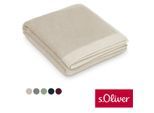 Saunatuch S.OLIVER "s. Oliver Saunatuch", beige (natur), B:80cm L:200cm, Walkfrottier, Baumwolle, Handtücher, weich & saugstark