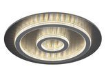 GLOBO LIGHTING Deckenleuchte "JAYDEN", schwarz matt, Ø 45cm H: 5,5cm, 1 Stk., Leuchten, Deckenlampe Wohnzimmer-Leuchte Schlafzimmer-Leuchte Flur Küche, Deckenleuchte