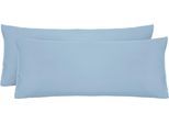 Kissenbezug BIBERNA "Michi Feinjersey mit Reißverschluss", blau (eisblau), B:40cm L:80cm, Feinjersey, Obermaterial: 100% Baumwolle, Kissenbezüge, Kissenbezug, verschiedene Größen, Feinjersey Kissenhülle aus 100% Baumwolle