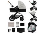 Kombi-Kinderwagen KINDERKRAFT "MOOV 2 XL", Kinder, grau, Stahl, Kinderwagen, mit Luftreifen