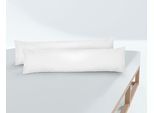Seitenschläferkissenbezug BIBERNA "Michi", weiß, B:40cm L:140cm, Feinjersey, Obermaterial: 100% Baumwolle, Kissenbezüge