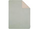Wohndecke S.OLIVER "s.Oliver Lounge Decke", salbei, B:150cm L:200cm, Polyester, Wohndecken, Wohndecke, trendige Doubleface-Optik