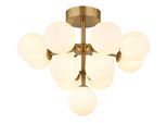 GLOBO LIGHTING Deckenleuchte "GRAPPY", gold (goldfarben matt), 13, Ø 56cm H: 43cm, 1 Stk., Leuchten, Deckenleuchte für Wohn- & Esszimmer Glaskugeln, Deckenleuchte