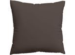 Kissenbezug SCHLAFGUT "Premium Kissenbezug Woven Satin (1 St)", beige (sand deep), B:80cm L:80cm, Mako-Satin, Obermaterial: 100% Baumwolle, Kissenbezüge, Kissenbezug, Ton-in-Ton Reißverschluss, Fadendichte von 300tc, Uni, OEKO Tex