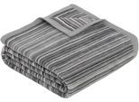Wohndecke IBENA "Jacquard Decke Malang", grau, B:150cm L:200cm, Mischgewebe, Wohndecken, Wohndecke, mit filigranen Streifen, made in Europe