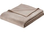 Wohndecke ESTELLA "Trevi", grau (kiesel), B:160cm L:200cm, Baumwolle, Mischgewebe, Polyester, Wohndecken, Wohndecke, mit Häkeleinfassung, Kuscheldecke