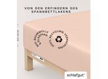 Spannbettlaken SCHLAFGUT "PURE BOXSPRING Bio-Baumwolle mit Elasthan, 170 g/m², Bettlaken", rot (rot light), 1 Stk., Jersey-Elasthan, 180-200x200-220 40cm, Jersey-Elasthan, Obermaterial: 95% Baumwolle, 5% Elasthan, Bettlaken, Spannbettlaken, PREMIUM Boxspringbett Laken bis 40 cm Höhe, dehnbar blickdicht, straff