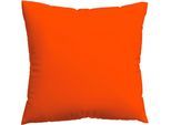 Kissenbezug SCHLAFGUT "Premium Kissenbezug Knitted Jersey (1 St)", rot (rot mid), B:80cm L:80cm, Jersey, Obermaterial: 95% Baumwolle, 5% Elasthan, Kissenbezüge, Kissenbezug, Ton-in-Ton Reißverschluss, Bio-Baumwolle mit Elasthan, Uni, OEKO Tex