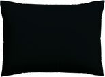 Kissenbezug SCHLAFGUT "Premium Kissenbezug Woven Satin (1 St)", schwarz (off, schwarz), B:70cm L:90cm, Mako-Satin, Obermaterial: 100% Baumwolle, Kissenbezüge, Kissenbezug, Ton-in-Ton Reißverschluss, Fadendichte von 300tc, Uni, OEKO Tex