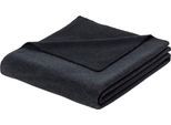 Wohndecke ESTELLA "Trevi", grau (graphit), B:160cm L:200cm, Baumwolle, Mischgewebe, Polyester, Wohndecken, Wohndecke, mit Häkeleinfassung, Kuscheldecke