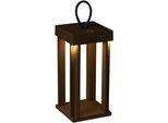 KONSTSMIDE LED Laterne "Cannes", braun (rost), H: 42cm, 2 Stk., Leuchten, Cannes LED USB-Laterne 42cm, dimmbar 2700/3000K