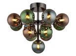 GLOBO LIGHTING Deckenleuchte "GRAPPY", schwarz, chrom, Ø 56cm H: 43cm, 1 Stk., Leuchten, Deckenlampe Wohnzimmer-Leuchte Schlafzimmer-Leuchte Flur Küche, Deckenleuchte