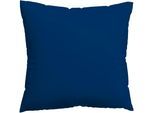 Kissenbezug SCHLAFGUT "Premium Kissenbezug Woven Satin (1 St)", blau (blau deep), B:80cm L:80cm, Mako-Satin, Obermaterial: 100% Baumwolle, Kissenbezüge, Kissenbezug, Ton-in-Ton Reißverschluss, Fadendichte von 300tc, Uni, OEKO Tex