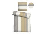Bettwäsche "0360443", braun (honig), B/L: 135cm x 200cm, 1 Stk., 1 Stk., Fleece, B/L: 80cm x 80cm, 2 Stk., Fleece, Obermaterial: 100% Polyester, CASTELL - MARKENBETTWÄSCHE, Bettwäsche, Bettwäsche, absolut flauschig, weich + wohlig warm, 100% Polyester, Reißverschluss