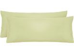 Kissenbezug BIBERNA "Michi Feinjersey mit Reißverschluss", grün (pistaziengrün), B:40cm L:80cm, Feinjersey, Obermaterial: 100% Baumwolle, Kissenbezüge, Kissenbezug, verschiedene Größen, Feinjersey Kissenhülle aus 100% Baumwolle