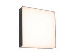 LED Außen-Wandleuchte PAULMANN "Azalena IP44 250x97mm 3000K 8,5W 700lm 230V Kunststoff, Aluminium", grau (anthrazit), B:25cm H:25cm T:9,7cm, Leuchten, Bewegungsmelder mit Hochfrequenz-Sensor IP44