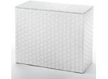 Wäschesortierer LOCKER "Nylon", weiß, B:35cm H:63cm T:77cm, Baumwolle, MDF, Wäschesammler, Wäschesortierer