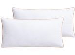 Federkissen RIBECO "Kopfkissen Richard, Kissen mit Daunenanteil, in 40x80 oder 80x80 cm", weiß, B:40cm L:80cm, Bezug: 100% Baumwolle. Füllung: 90% Entenfeder, 10% Entendaune, Kopfkissen, Seit 105 Jahren überzeugt RIBECO durch Qualität
