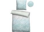 Bettwäsche BIBERNA "Isabella", blau (ciel), B/L: 135cm x 200cm, 1 Stk., 1 Stk., Mako-Satin, B/L: 80cm x 80cm, 2 Stk., Mako-Satin, Obermaterial: 100% Baumwolle, Bettwäsche, Bettwäsche, feiner Glanz + weicher Griff, pflegeleicht, ganzjährig einsetzbar, RV