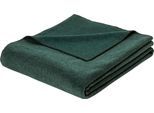 Wohndecke ESTELLA "Trevi", blau (petrol), B:160cm L:200cm, Baumwolle, Mischgewebe, Polyester, Wohndecken, Wohndecke, mit Häkeleinfassung, Kuscheldecke