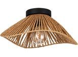 EGLO Deckenleuchte "Lavister Deckeleuchte, Pendelleuchte Japan-Stil, Metall und Papier", schwarz, 1, Ø 39cm H: 17,5cm, 1 Stk., Leuchten, Wand-/Deckenleuchte - H17,5 x Ø39 cm - schwarz - 1X60W exkl., Deckenleuchte