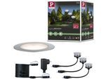LED Einbauleuchte PAULMANN "Plug & Shine", silber (silberfarben), H:3cm Ø:7cm, Leuchten, LED-Modul, IP65 3000K
