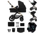 Kombi-Kinderwagen KINDERKRAFT "MOOV 2 XL", Kinder, schwarz, Stahl, Kinderwagen, mit Luftreifen