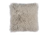 Dekokissen PAD "Glory", beige (light grau, unifarben), B:40cm L:40cm, Lammfell, Polyester, Dekokissen_Sitzkissen_Kissenhüllen, Echtfell