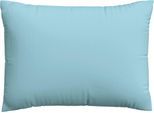 Kissenbezug SCHLAFGUT "Premium Kissenbezug Woven Satin (1 St)", blau (blau light), B:60cm L:80cm, Mako-Satin, Obermaterial: 100% Baumwolle, Kissenbezüge, Kissenbezug, Ton-in-Ton Reißverschluss, Fadendichte von 300tc, Uni, OEKO Tex