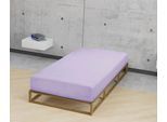 Spannbettlaken BIBERNA "Biber in Gr. 90x200, 140x200 oder 180x200 cm", lila (viola), L:200cm, Biber, Obermaterial: 100% Baumwolle, Bettlaken, Spannbettlaken, aus Baumwolle, für Matratzen bis 22 cm Höhe, Winter, Bettlaken