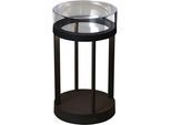 KONSTSMIDE LED Laterne "Chieti", schwarz, Ø 17cm H: 25cm, 2 Stk., Leuchten, Chieti LED USB-Laterne, dimmbar 2700/3000K Glasdek
