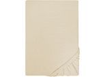 Spannbettlaken "Jersey in Gr. 90x200, 140x200 oder 180x200 cm", grau (taupe), L:200cm, Jersey, Obermaterial: 100% Baumwolle, CASTELL - MARKENBETTWÄSCHE, Bettlaken, Spannbettlaken, aus Baumwolle, für Matratzen bis 22 cm Höhe, Bettlaken, Spannbetttuch