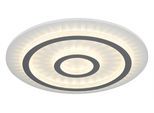 GLOBO LIGHTING Deckenleuchte "JAYDEN", weiß (weiß matt), Ø 45cm H: 5,5cm, 1 Stk., Leuchten, Deckenlampe Wohnzimmer-Leuchte Schlafzimmer-Leuchte Flur Küche, Deckenleuchte