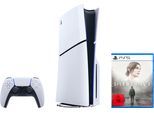 PLAYSTATION 5 Konsolen-Set "PS5 Disk Edition (Slim) + Silent Hill 2", schwarz-weiß (weiß, schwarz), B:35,8cm H:9,6cm T:21,6cm, Spielekonsolen