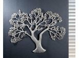 Wanddekoobjekt GILDE "Wandrelief Baum, silber", silber (silberfarben), B:78cm H:62cm T:3cm, Metall, Wanddekoobjekte, Wanddeko, aus Metall, dekorativ im Esszimmer & Wohnzimmer