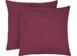 Kissenbezug BIBERNA "Michi Feinjersey mit Reißverschluss", braun (rost), B:80cm L:80cm, Feinjersey, Obermaterial: 100% Baumwolle, Kissenbezüge, Kissenbezug, verschiedene Größen, Feinjersey Kissenhülle aus 100% Baumwolle