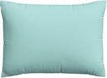 Kissenbezug SCHLAFGUT "Premium Kissenbezug Woven Satin (1 St)", blau (petrol light), B:70cm L:90cm, Mako-Satin, Obermaterial: 100% Baumwolle, Kissenbezüge, Kissenbezug, Ton-in-Ton Reißverschluss, Fadendichte von 300tc, Uni, OEKO Tex