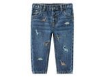 Baby Jeans mit Allover-Stickerei