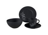 Villeroy & Boch Frühstücksservice ManRock Mickey Mouse, Schwarz, Keramik, 4-teilig, Maus, Essen & Trinken, Geschirr, Geschirr-Sets, Kaffeeservice