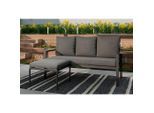 Ambia Garden Loungegarnitur, Dunkelgrau, Metall, Textil, 2-teilig, Füllung: Polyester,Schaumstoff, 191.5x81x67 cm, wetterbeständig, Loungemöbel, Gartenlounge-Sets