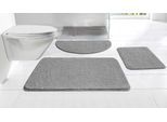 Badematte OTTO HOME "Regona, Badteppich, Badvorleger, Badezimmer Teppich" Gr. 2, grau, H:15mm, Polyester, Badematten, Badematte, Uni Farben, besonders weich, als rechteckig und halbrund erhältlich