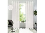 Gardine OTTO HOME "Marric" Gr. 2, taupe, B:135cm H:175cm, Polyester, Gardinen, Gardine, halbtransparent, Leinenoptik mit Streifen, verschiedene Größen