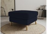 Polsterhocker OTTO HOME "MARSEILLE", blau, B:70cm H:47cm T:70cm, 85% Polypropylene, 15% Polyester, Hocker, Polsterhocker, Massivholzbeine Eiche, Landhausstil, Wellenunterfederung