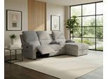 Ecksofa OTTO HOME "NAPORI Cord, Multimediasofa, 3er Kinosessel XXL, L-Form", grau, B:240cm H:102cm T:155cm, Polyester 93% / Nylon 7%, Sofas, Ecksofa, Kinosofa, manuelle o. elektr. Relaxfunktion, Staufach, Getränkehalter