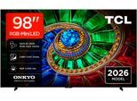 TCL Mini-LED-Fernseher "98RM7LX1", Energieeffizienz: D, bunt (schwarz), 98 ″, Fernseher, Apple Airplay 2, 2.000 nits HDR, 100 % BT.2020, ONKYO 2.1, Mini-LED-Fernseher