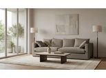 Big-Sofa OTTO HOME "Coray", braun, B:266cm H:80cm T:113cm, 100% PES, Sofas, Big-Sofa, extra weich und kuschelig, Füllung mit Federn und Daunen