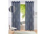 Gardine OTTO HOME "Dimona" Gr. 2, navy, B:140cm H:175cm, Voile, Polyester, Gardinen, Gardine, 2er-Set, transparent, Voile, Polyester